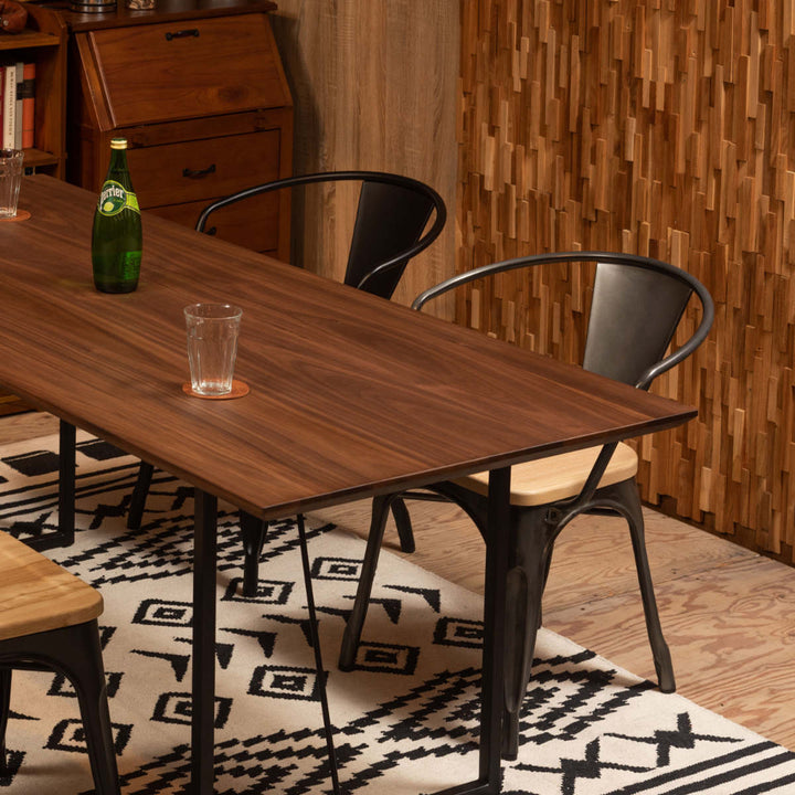 ダイニングチェア座面高44.5cm木製座面肘付き