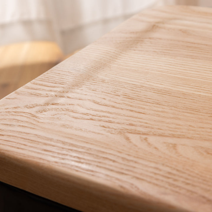 ダイニングチェア座面高44.5cm木製座面肘付き