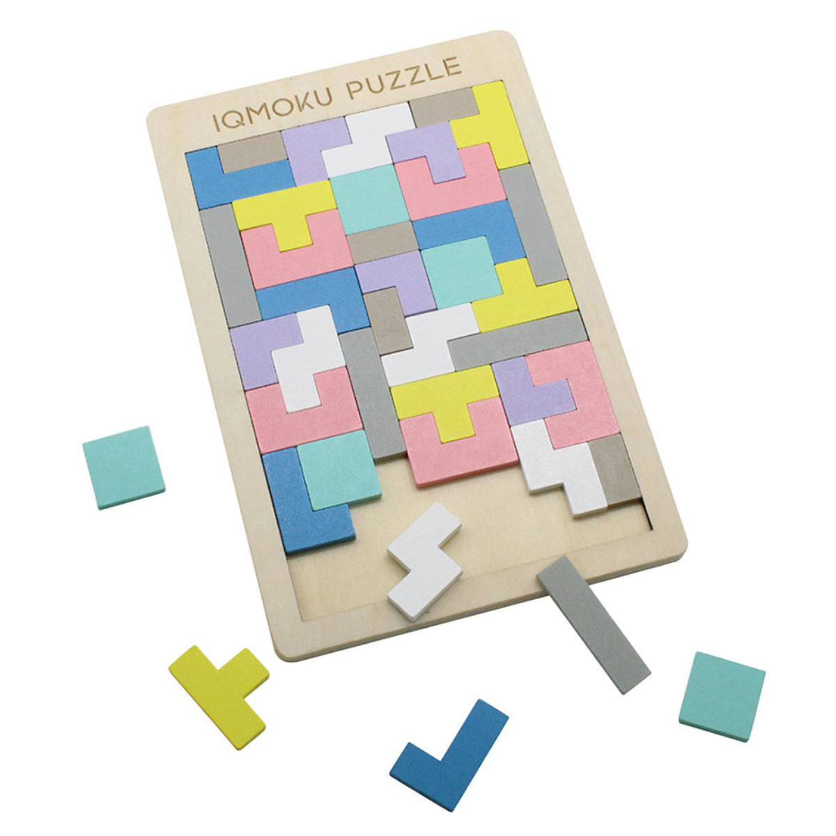 知育玩具 イクモク木製知育パズル 四角形 6歳 小学生 – ハウジー