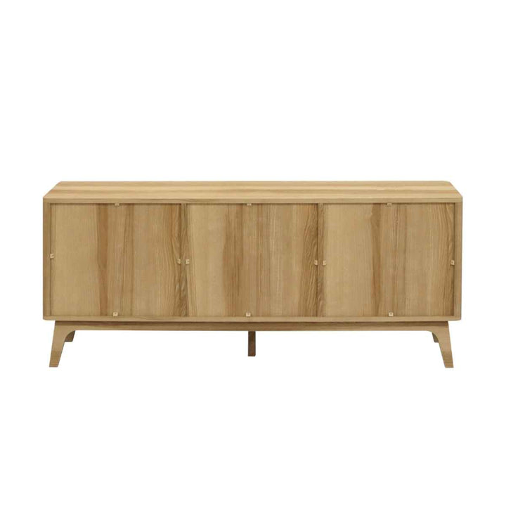 ローキャビネット北欧風引出し3枚扉幅150cm