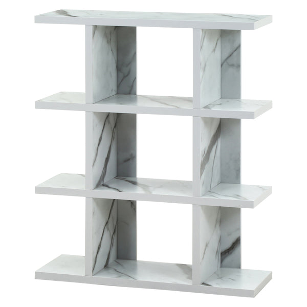 オープンシェルフ4段大理石調幅90cm