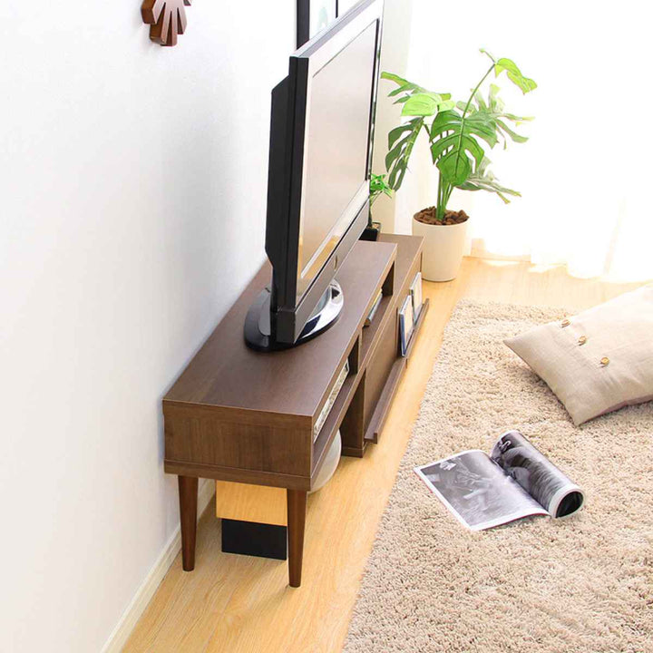 テレビ台伸縮式北欧風引出しタイプ完成品幅105-196cm