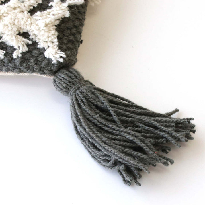 チェアパッド33×33cmボーホータッチモノトーンハンドメイド