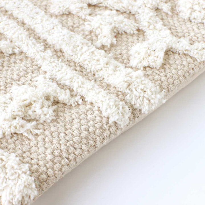 チェアパッド33×33cmボーホータッチモノトーンハンドメイド