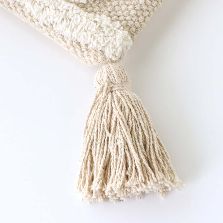 チェアパッド33×33cmボーホータッチモノトーンハンドメイド