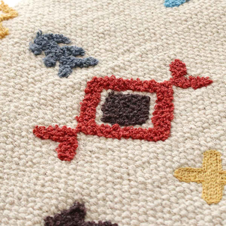 チェアパッド33×33cmボーホータッチエスニックハンドメイド