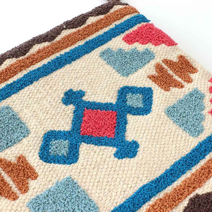 チェアパッド33×33cmボーホータッチエスニックハンドメイド