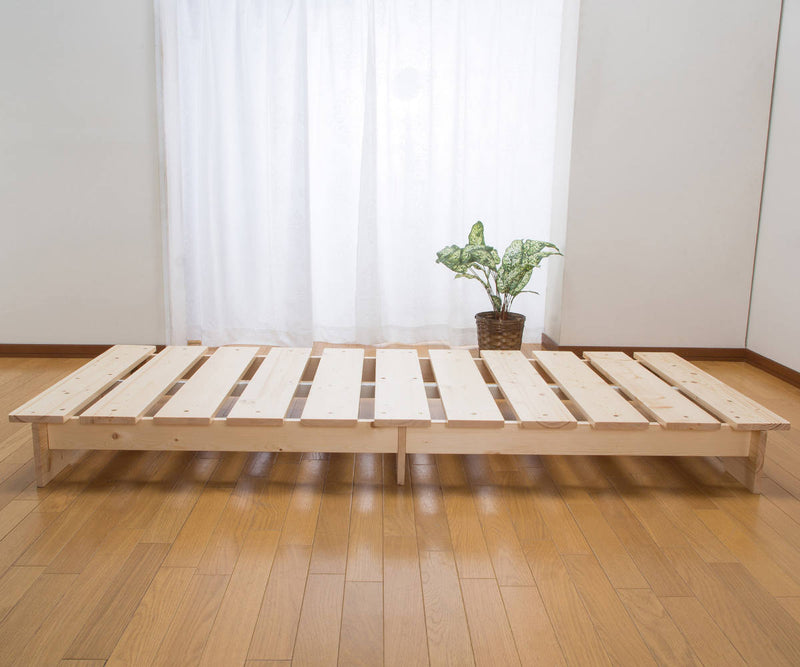 すのこベッド セミシングル 天然木 簡単組立 耐荷重200kg