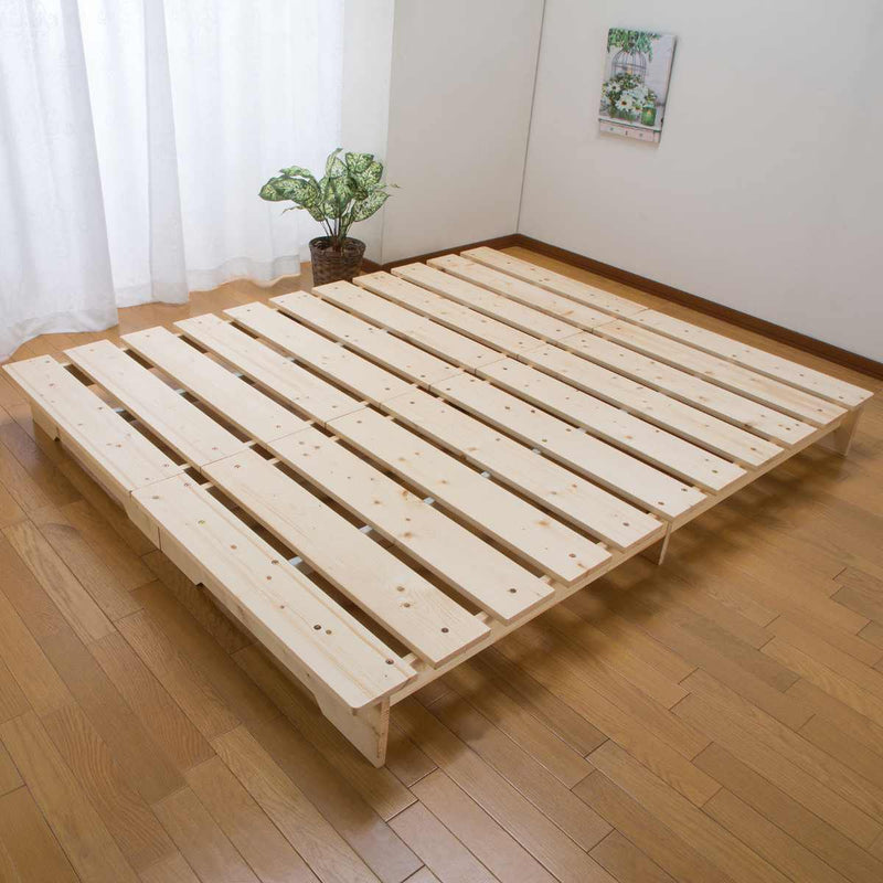 すのこベッドセミシングル天然木簡単組立耐荷重200kg