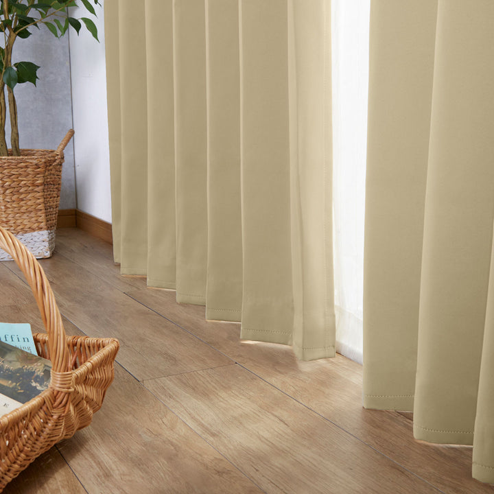 カーテンドレープカーテン2級遮光エコ100×135cm2枚組