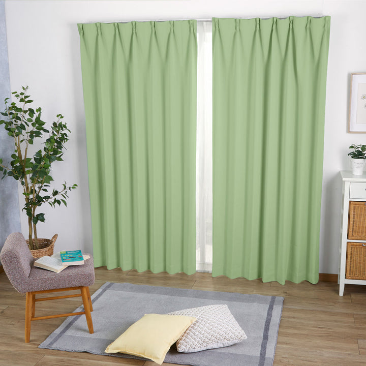 カーテンドレープカーテン2級遮光エコ100×135cm2枚組