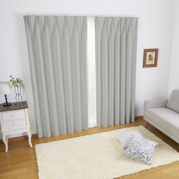 カーテンドレープカーテン2級遮光エコ100×135cm2枚組