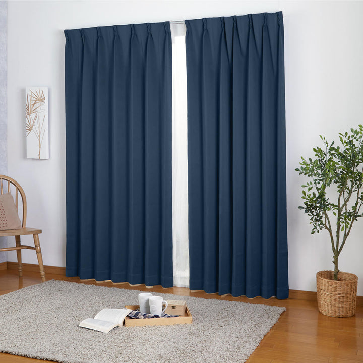 カーテンドレープカーテン2級遮光エコ100×135cm2枚組