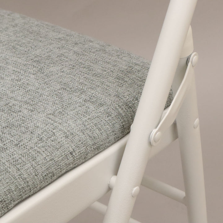 折りたたみ椅子2脚セット座面高47cmスチールフレーム