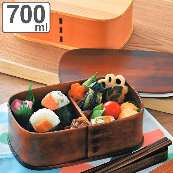 お弁当箱パッキン付木製わっぱ一段弁当1段700ml