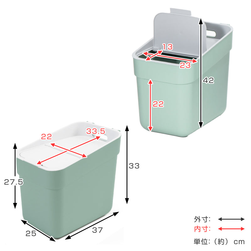 ゴミ箱20L分別ダストボックスカーバー