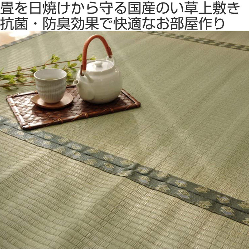 IKEHIKO 純国産 い草 上敷き カーペット 双目織 『松』 約182×182cm 約