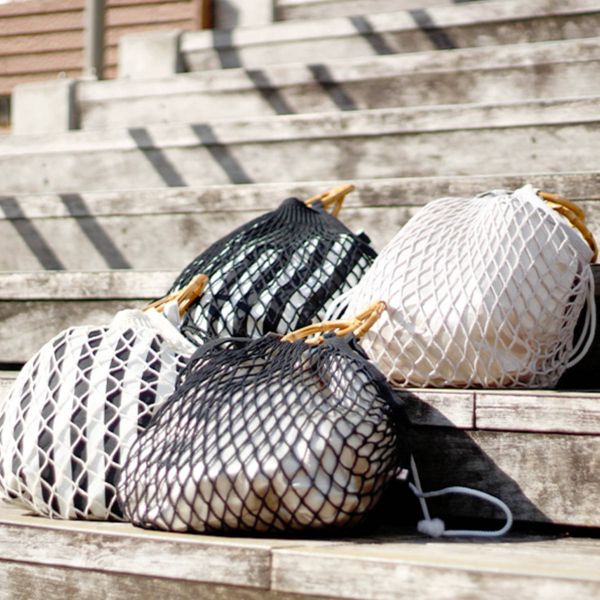 メッシュ巾着型バッグ グランターブル 新品未使用 メッシュ巾着型バッグ グランターブル 新品未使用