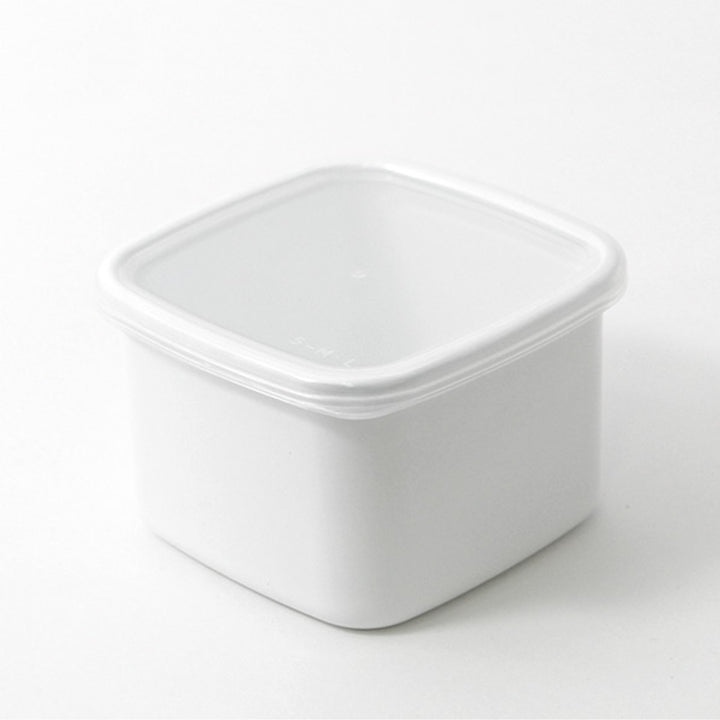 保存容器800ml野田琺瑯ホワイトシリーズスクエアMシール蓋付きWS-M