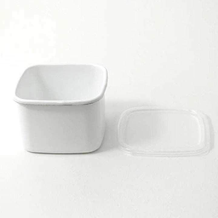 保存容器800ml野田琺瑯ホワイトシリーズスクエアMシール蓋付きWS-M