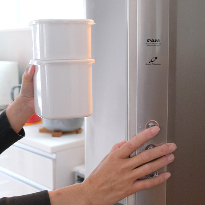 保存容器800ml野田琺瑯ホワイトシリーズスクエアMシール蓋付きWS-M