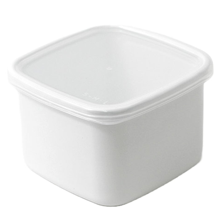 保存容器800ml野田琺瑯ホワイトシリーズスクエアMシール蓋付きWS-M