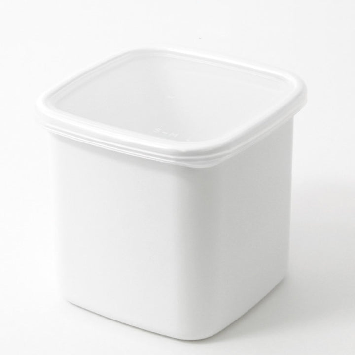 保存容器1.2L野田琺瑯ホワイトシリーズスクエアLシール蓋付きWS-L