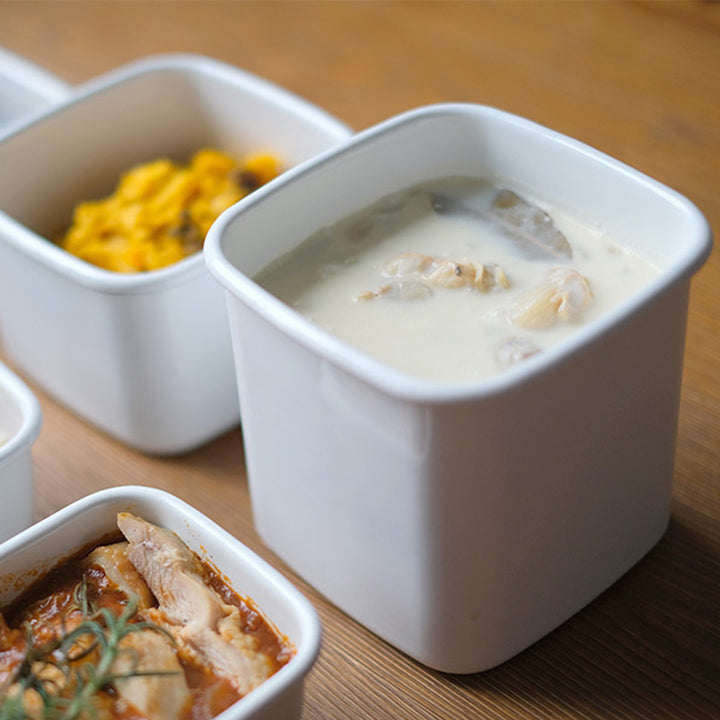 保存容器1.2L野田琺瑯ホワイトシリーズスクエアLシール蓋付きWS-L