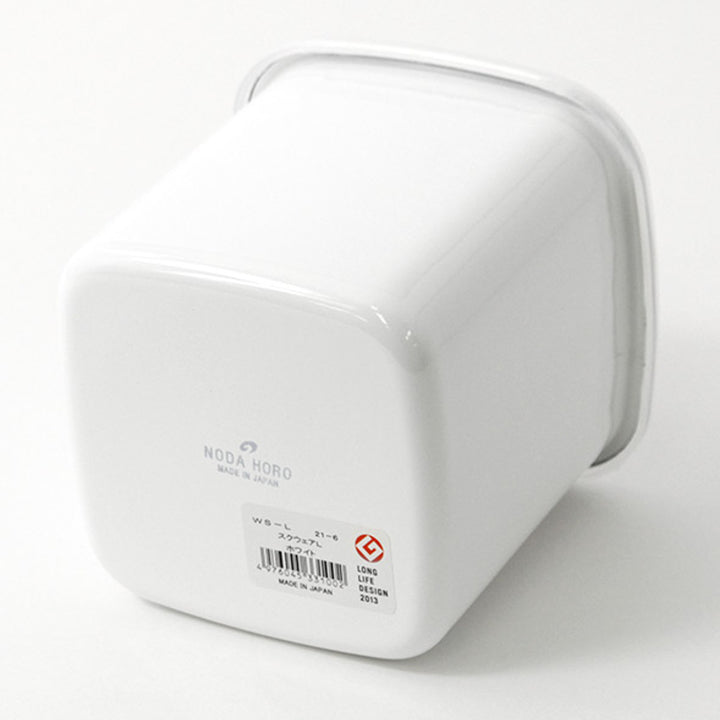 保存容器1.2L野田琺瑯ホワイトシリーズスクエアLシール蓋付きWS-L