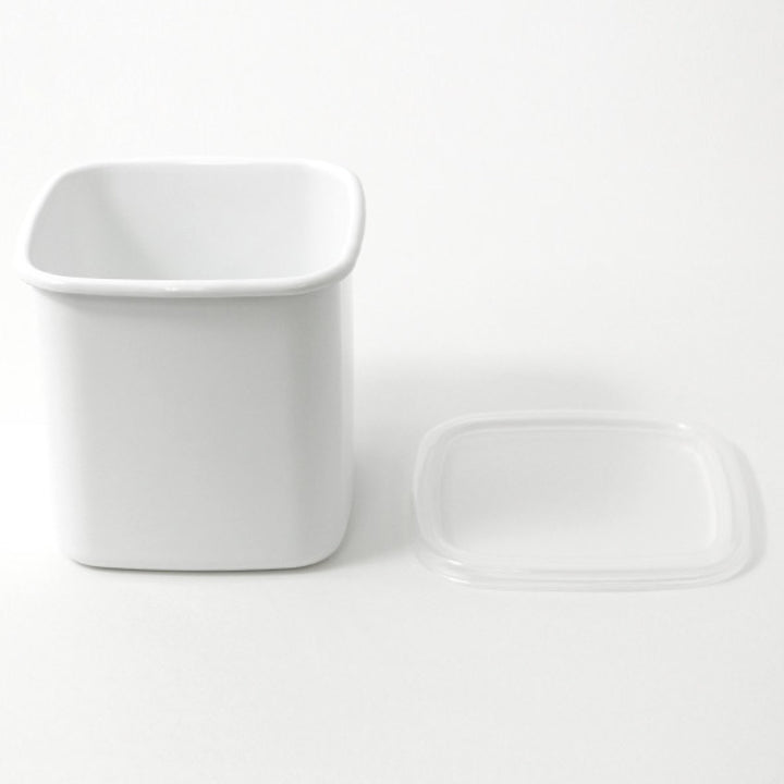 保存容器1.2L野田琺瑯ホワイトシリーズスクエアLシール蓋付きWS-L