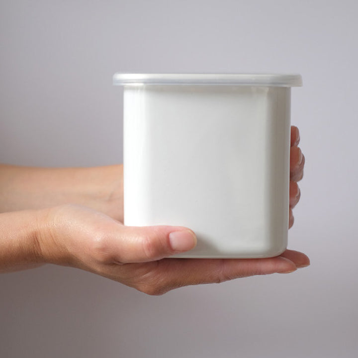 保存容器1.2L野田琺瑯ホワイトシリーズスクエアLシール蓋付きWS-L