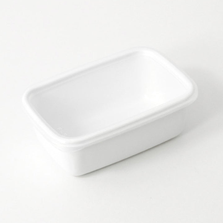 保存容器500ml野田琺瑯ホワイトシリーズレクタングル深型Sシール蓋付きWRF-S