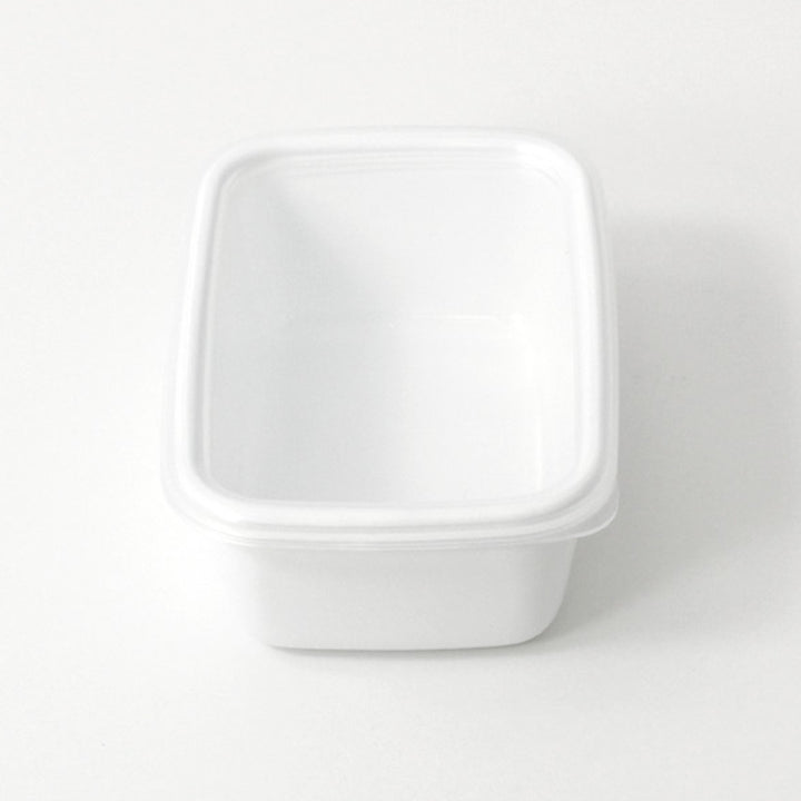 保存容器500ml野田琺瑯ホワイトシリーズレクタングル深型Sシール蓋付きWRF-S