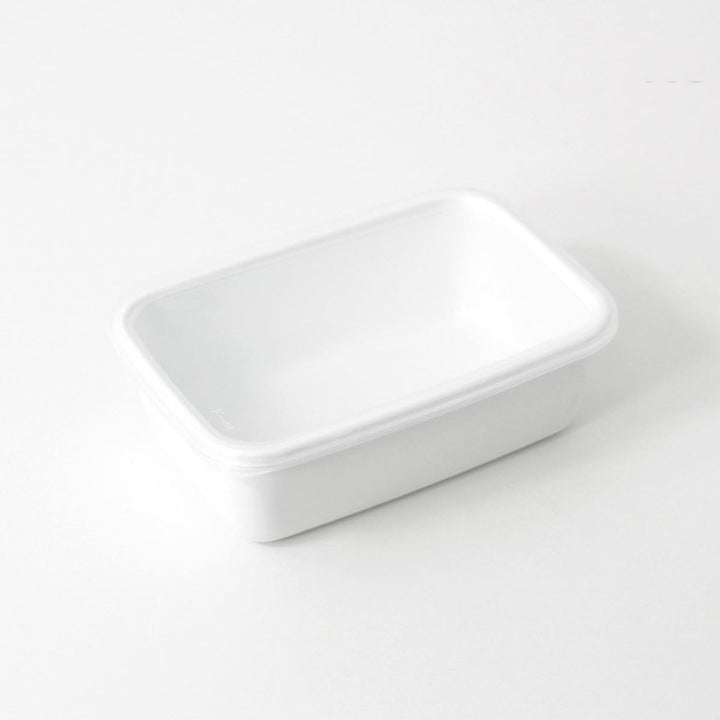 保存容器850ml野田琺瑯ホワイトシリーズレクタングル深型Mシール蓋付きWRF-M