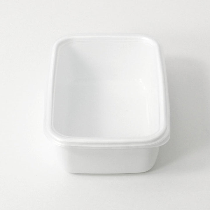 保存容器850ml野田琺瑯ホワイトシリーズレクタングル深型Mシール蓋付きWRF-M