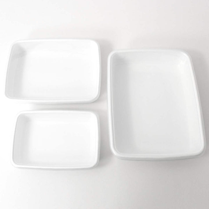 保存容器800ml野田琺瑯ホワイトシリーズレクタングル浅型Sシール蓋付きWRA-S