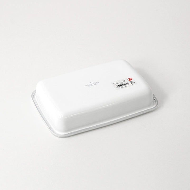 保存容器800ml野田琺瑯ホワイトシリーズレクタングル浅型Sシール蓋付きWRA-S