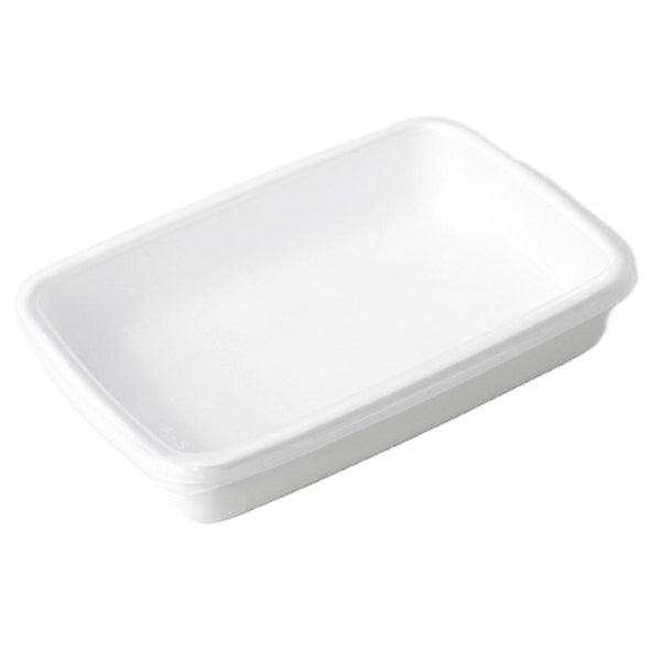 保存容器800ml野田琺瑯ホワイトシリーズレクタングル浅型Sシール蓋付きWRA-S