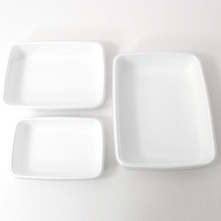 保存容器1.4L野田琺瑯ホワイトシリーズレクタングル浅型Mシール蓋付きWRA-M