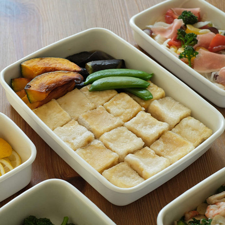 保存容器1.4L野田琺瑯ホワイトシリーズレクタングル浅型Mシール蓋付きWRA-M