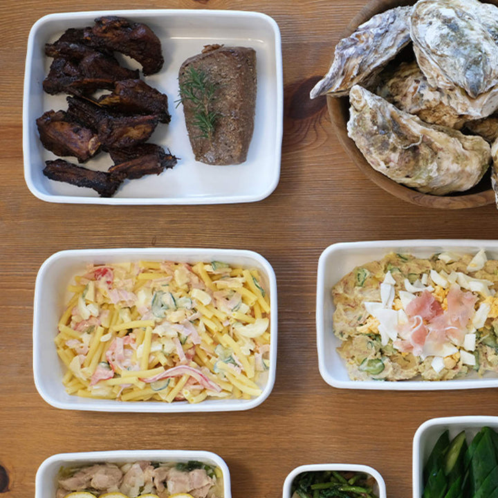 保存容器1.4L野田琺瑯ホワイトシリーズレクタングル浅型Mシール蓋付きWRA-M