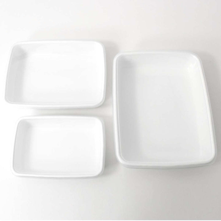 保存容器2.4L野田琺瑯ホワイトシリーズレクタングル浅型Lシール蓋付きWRA-L