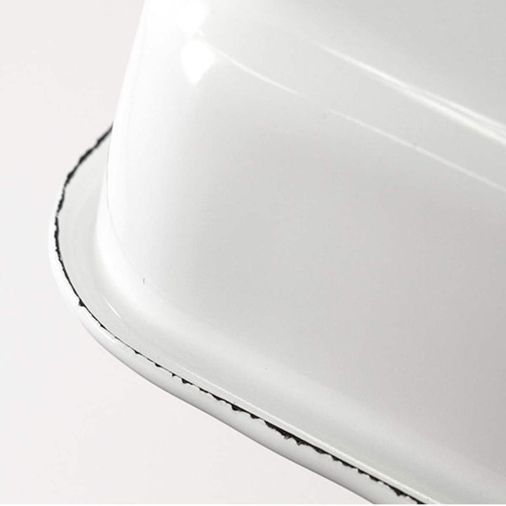 保存容器2.4L野田琺瑯ホワイトシリーズレクタングル浅型Lシール蓋付きWRA-L