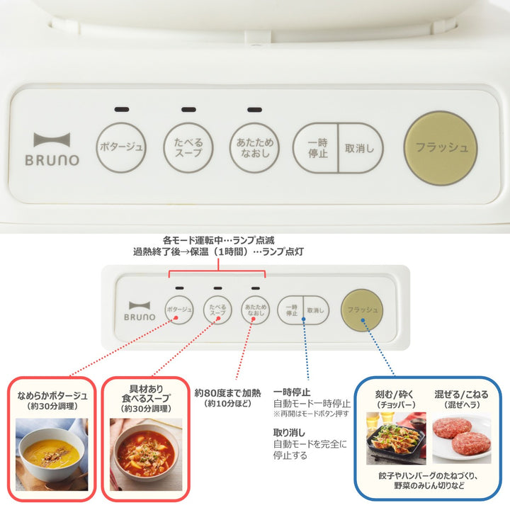 BRUNOスープクックプロセッサー1Lフードプロセッサー機能付きスープメーカー