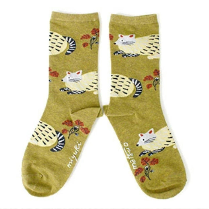 靴下松尾ミユキMMGoodmorningsocksBeigecat