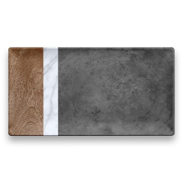 トレー43cm大理石風木目調プラスチックメラミン