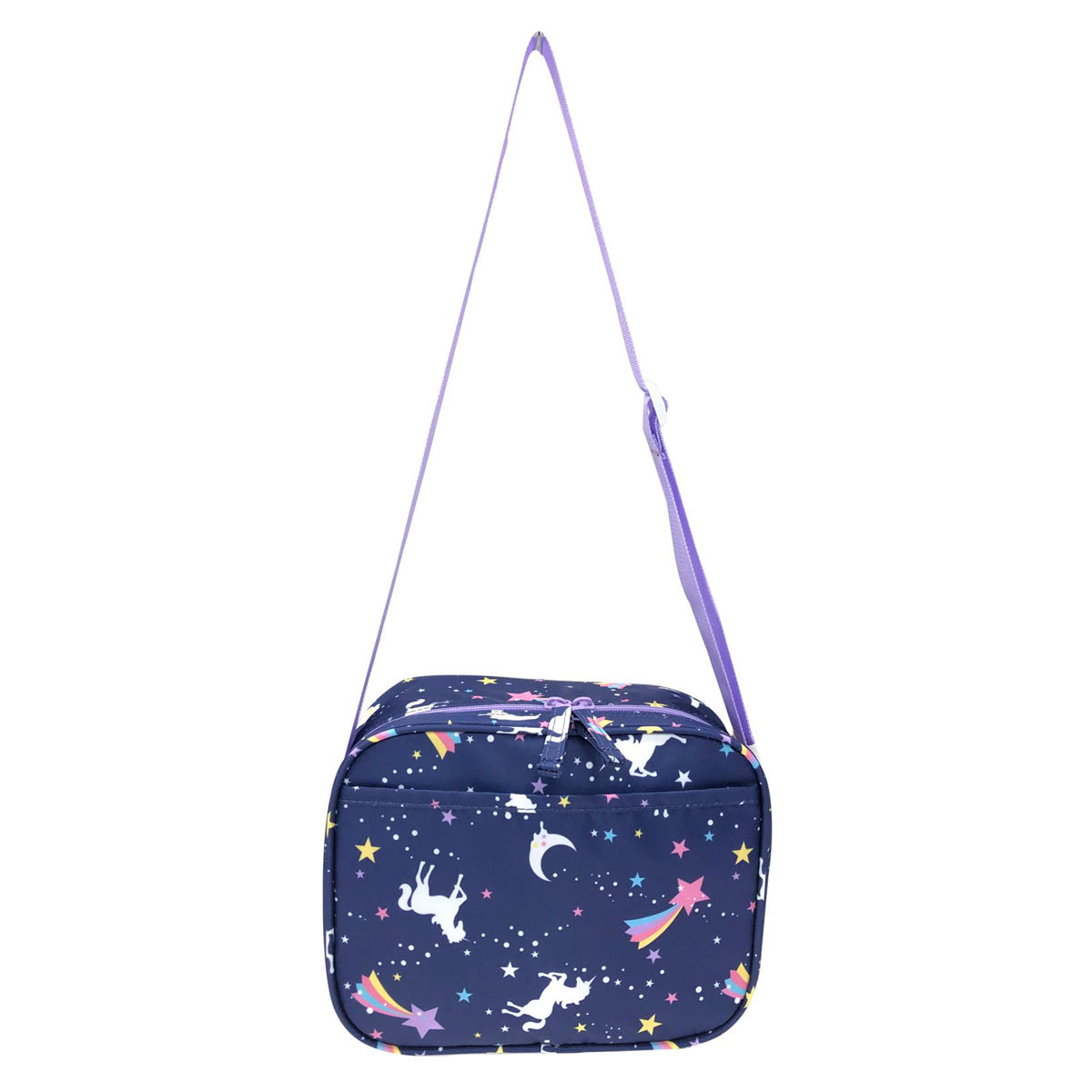 図書袋　絵本バッグ　通園バッグ　ショルダー　星空のユニコーン　ブルー 通園バッグ ショルダー MILKY UNICORN 子供 – ハウジー