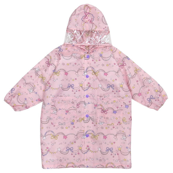 レインコートキラキラガーランドキッズ130cm雨具