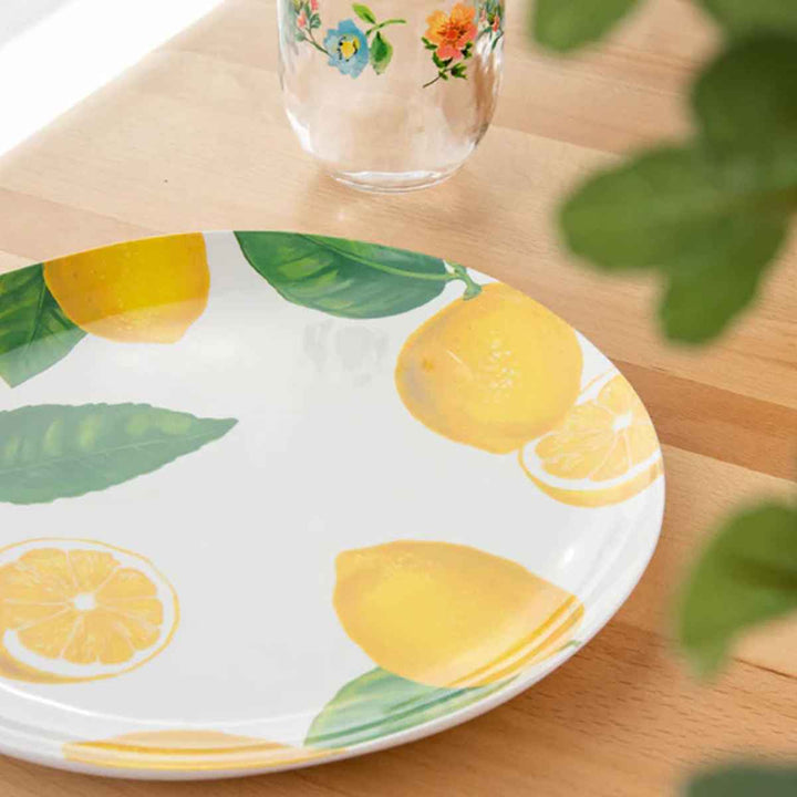 プレート22cmフレッシュレモンプラスチック