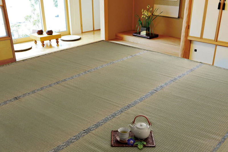 い草上敷き純国産い草カーペット糸引織湯沢本間8畳約382×382cm